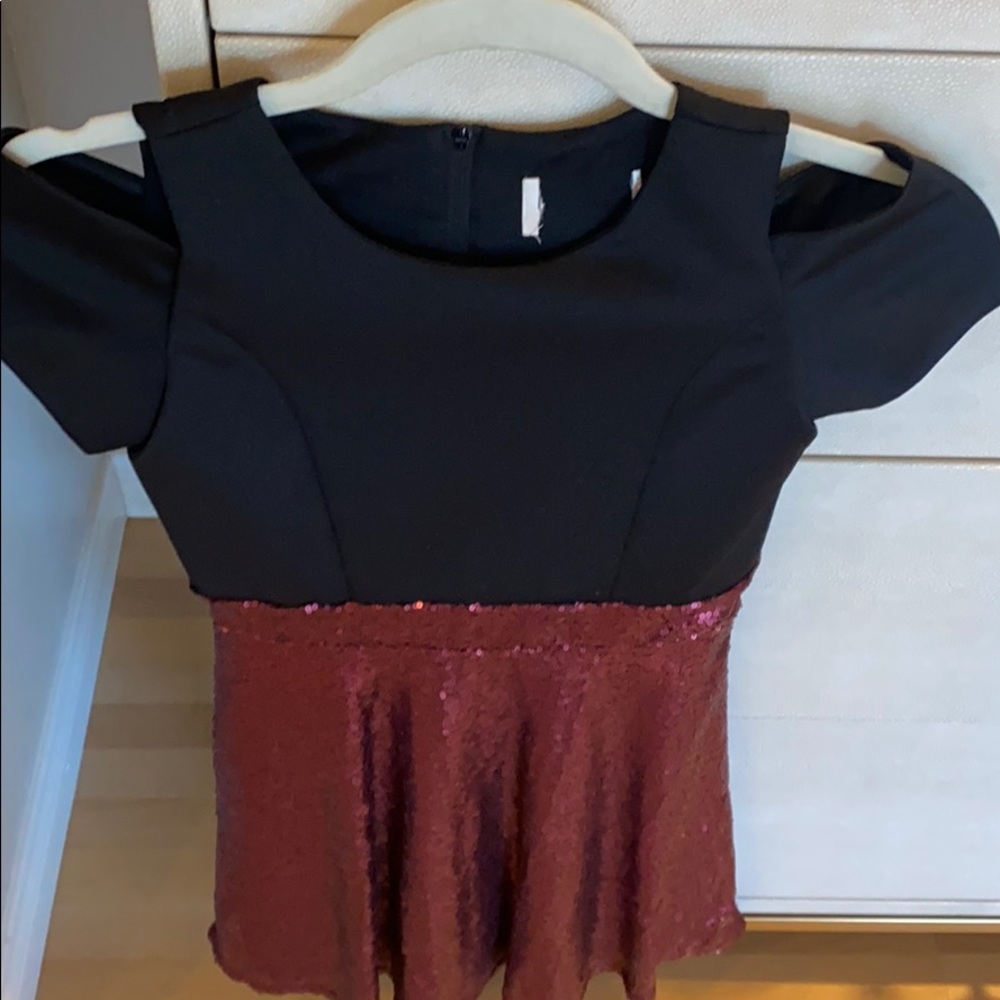 Adorable fancy red sequin dress